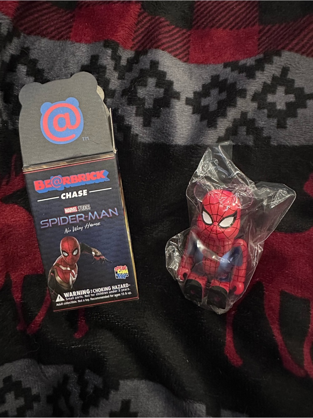 Medicom Toy BE@RBRICK Chase Spider-Man No Way Home Marvel Plastic Figure Box
